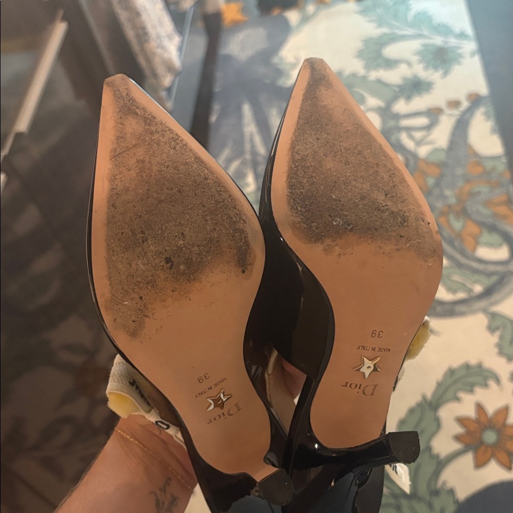 Dior Women's Black Slingback Heels - Picture 6 of 7